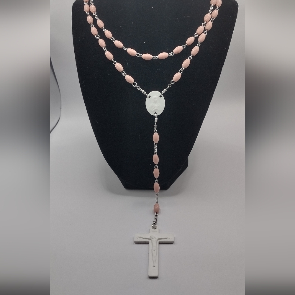 Rosary w/ Pink Beads